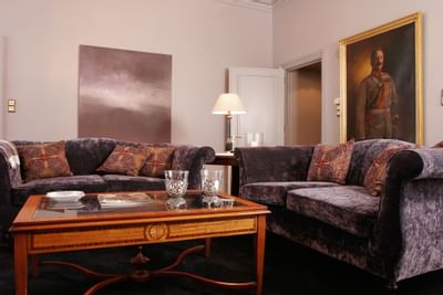Kaiser Suite Living Room at Patrick Hellman Schlosshotel