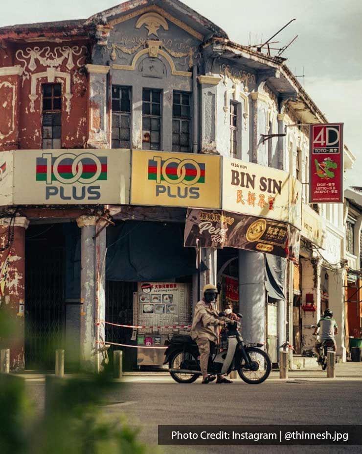 a picturesque street in George Town, showcasing its historic architecture