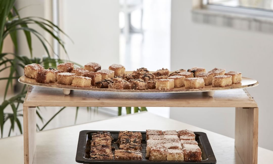 Closeup of a spread of dishes served at Kairaba Hotel