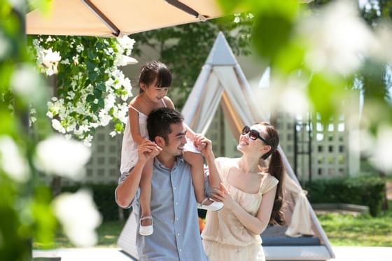 Family enjoying their time at Hanoi Daewoo Hotel