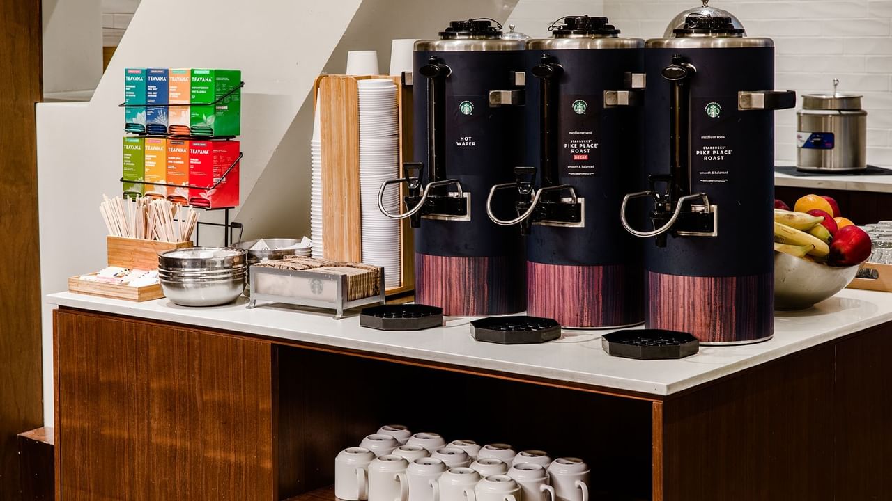 Executive Lounge with coffee and tea