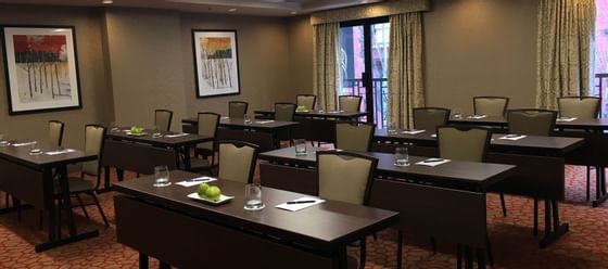Arranged meeting room at The Paramount Hotel Portland