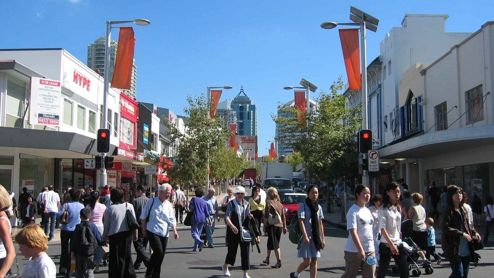 Chatswood Shopping District near the Sebel Residence Chatswood