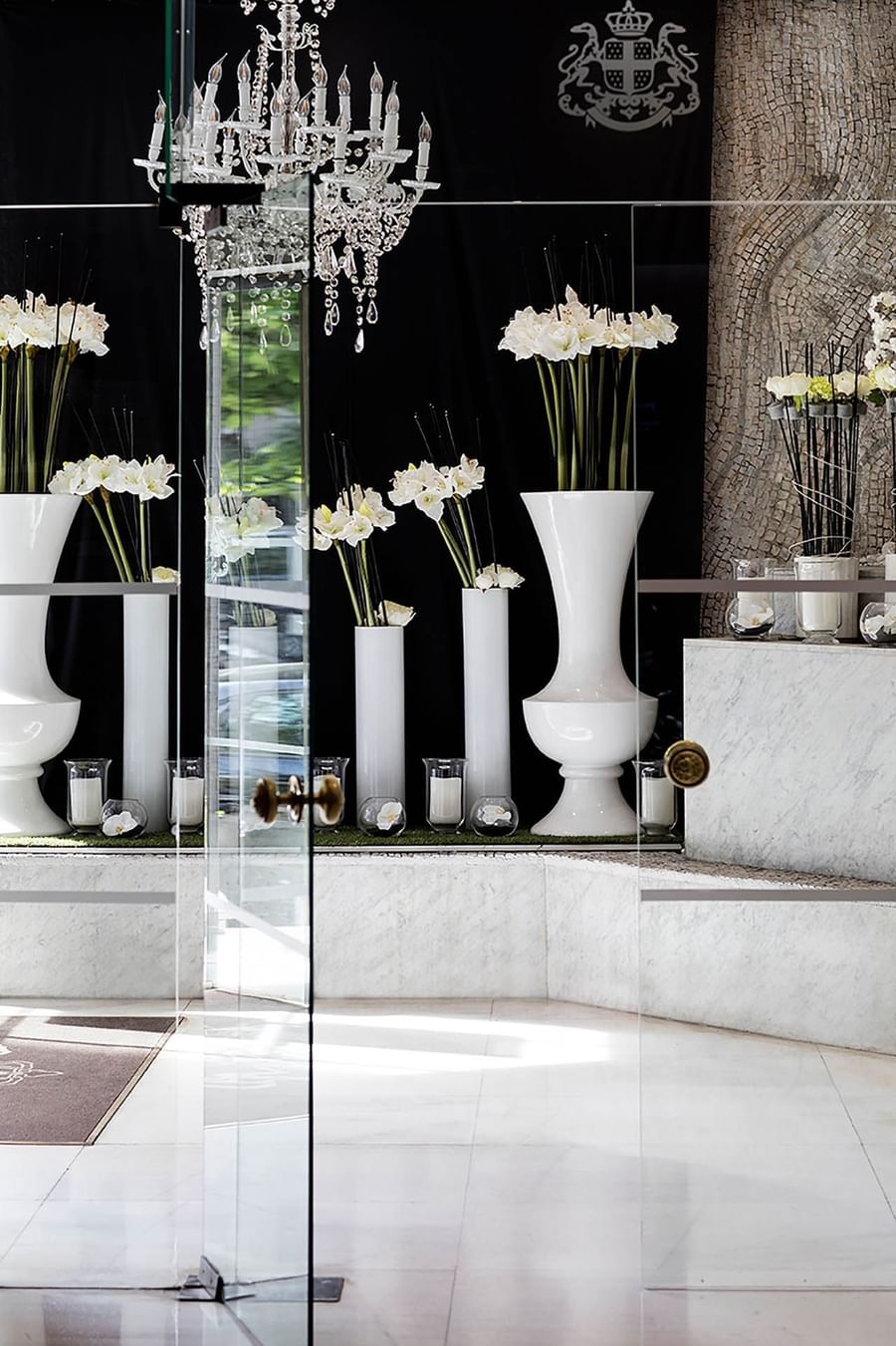Décorations florales utilisées au Splendid Hotel & Spa de Nice