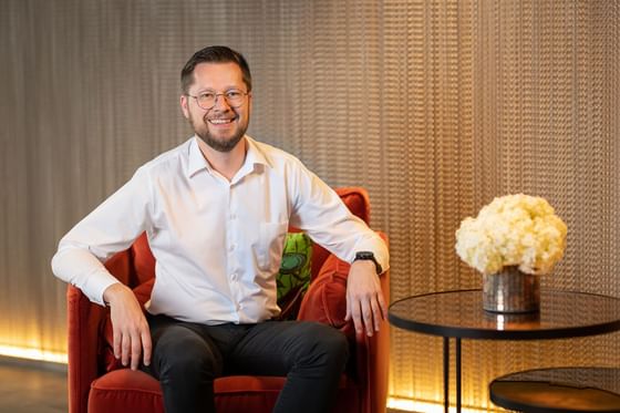 Close-up of Mirko Fuchs, Best Western Hotel Spirgarten