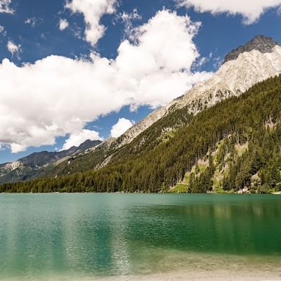 Landscape view of
Antholzer See near Falkensteiner Hotels