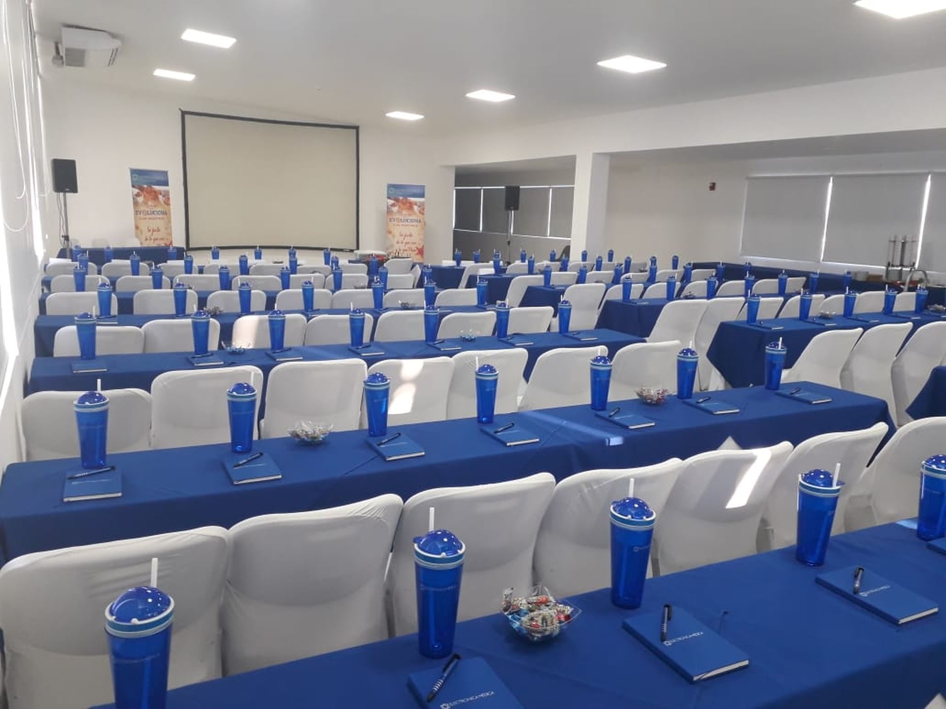 Classroom set-up in Sky Lounge at Playa Blanca Beach Resort