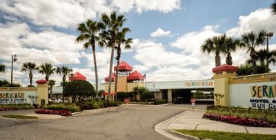 Exterior view of Seralago Hotel entrance