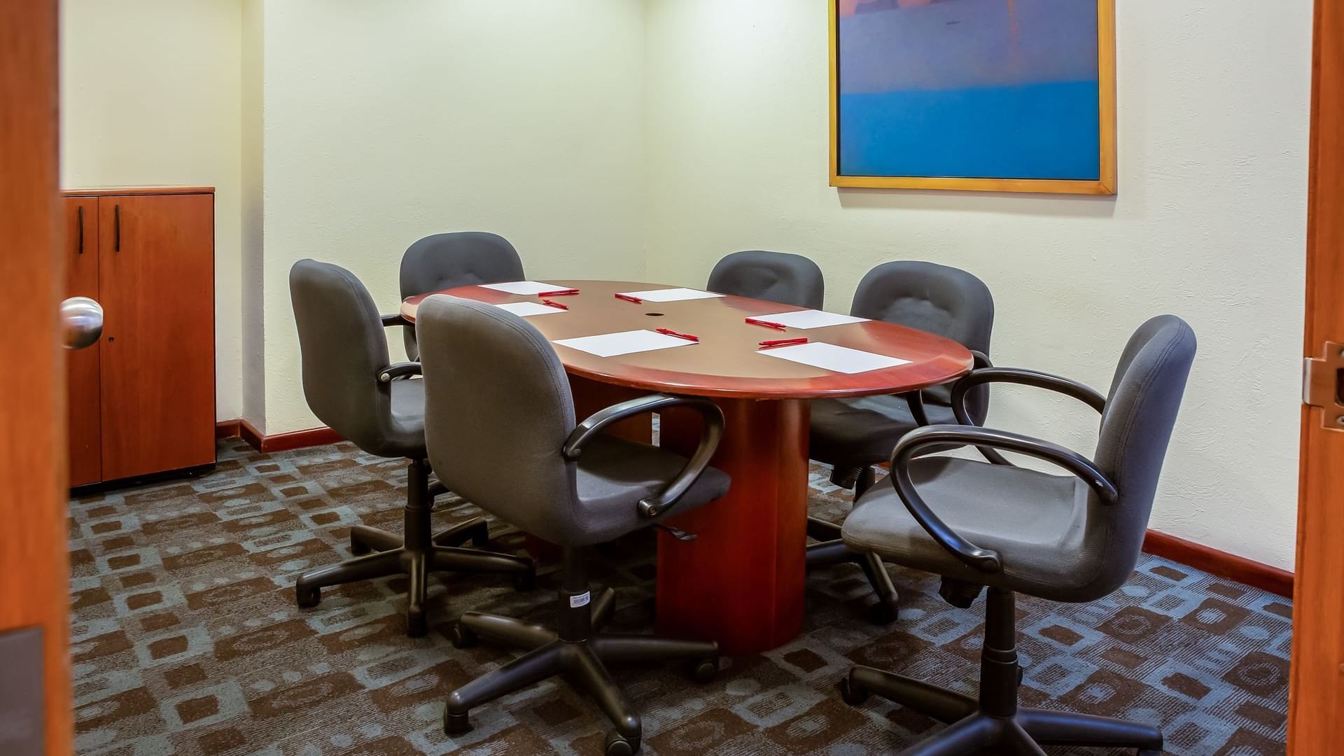 Table setup in meeting room at Fiesta Inn Tampico