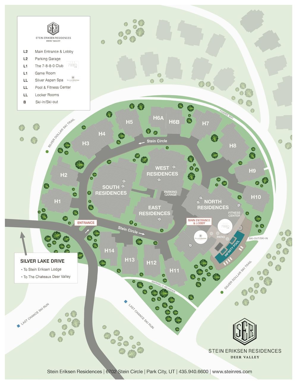 Stein Eriksen Residences Property Map