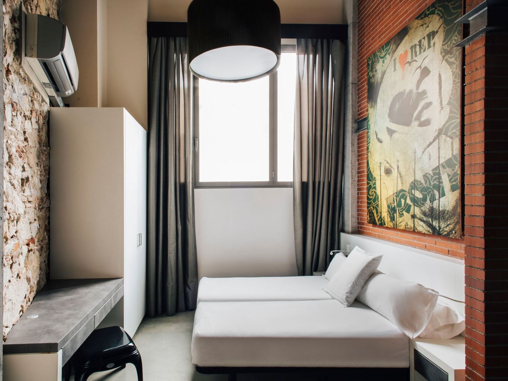 Interior of the Standard bedroom at  Barcelona Apartments