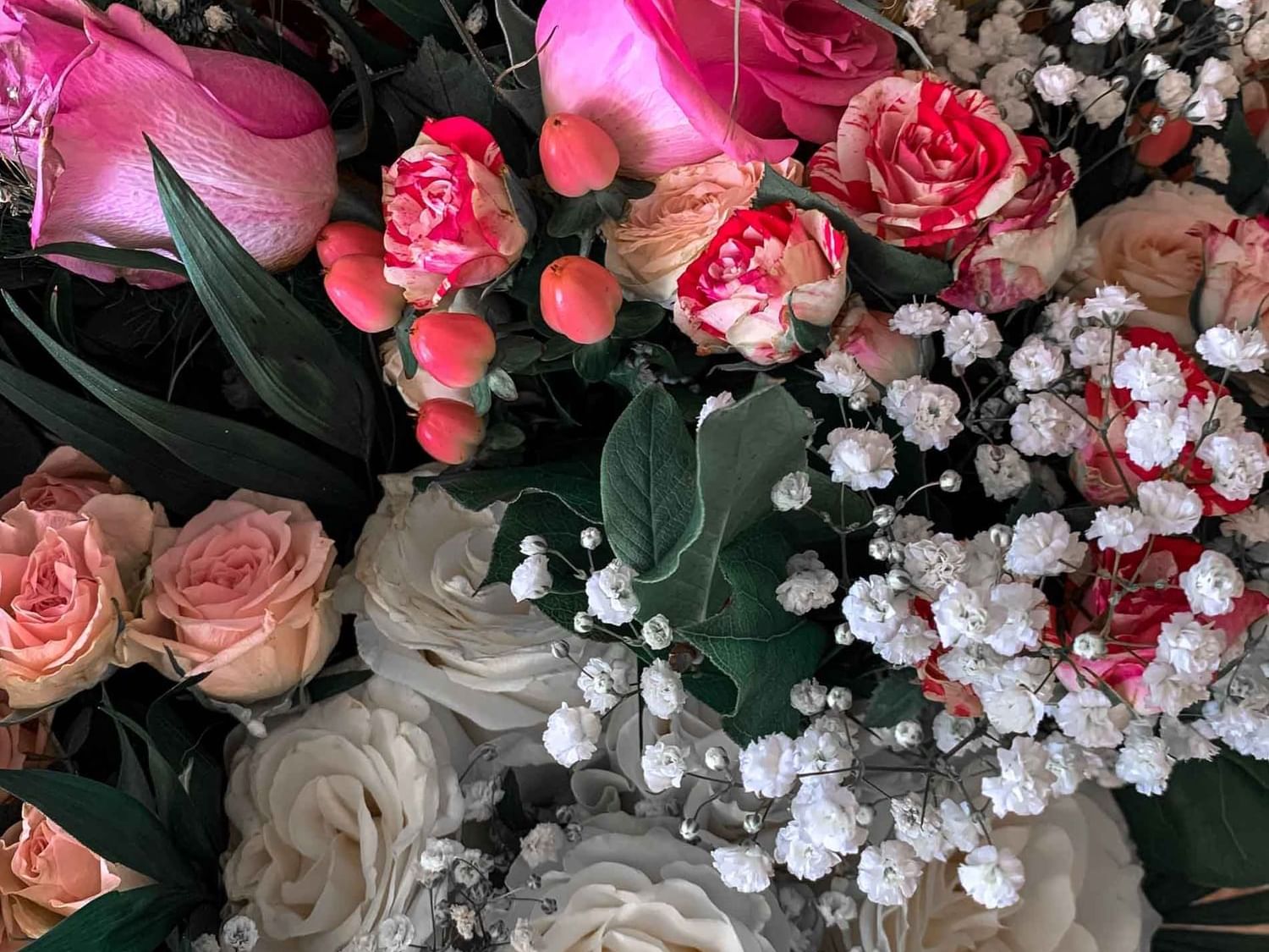 Close-up of flowers for a wedding flower bouquet at Villas Sol Beach Resort