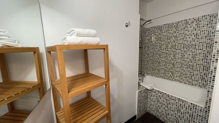 A Bathtub in a Suite Room at Hotel Napoleon