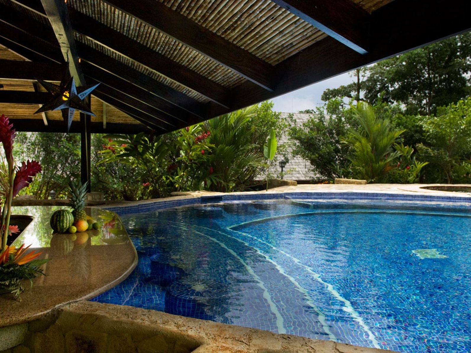 Swimming Pool in Blue Moon Swim up Bar at Rio Celeste Hideaway
