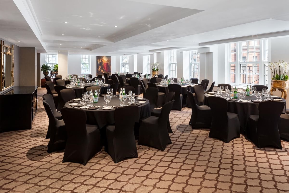 Table setup in Private Suite dinner at May Fair Hotel London