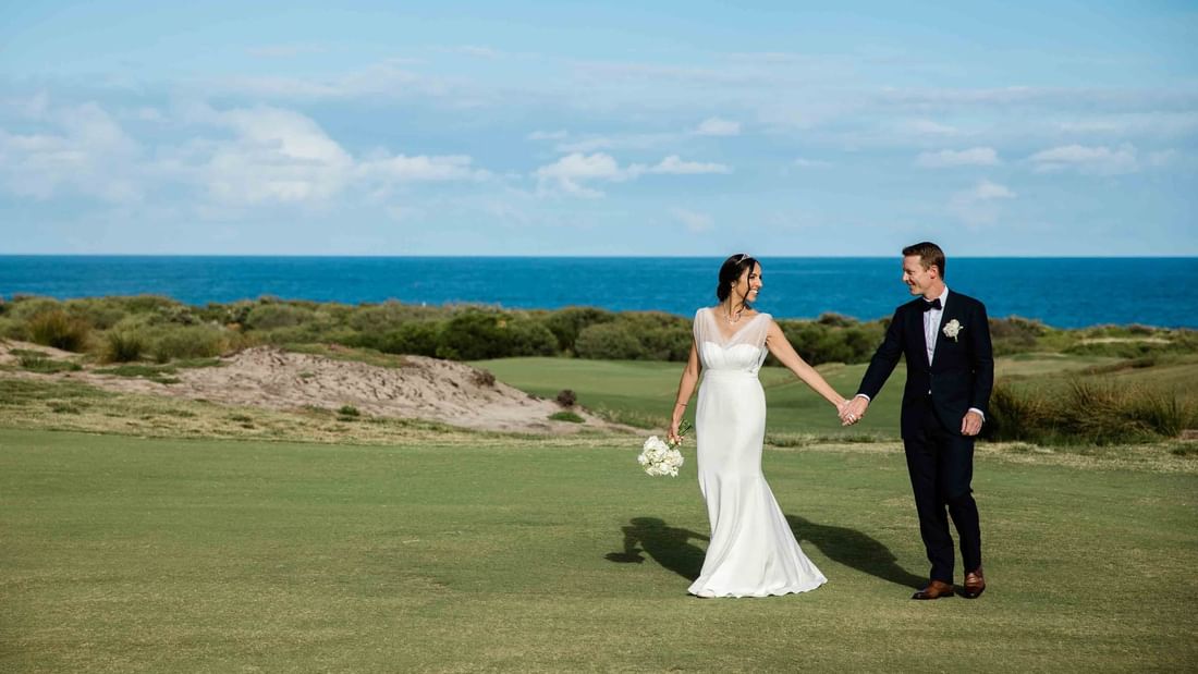 Wedding overlooking central coast beach