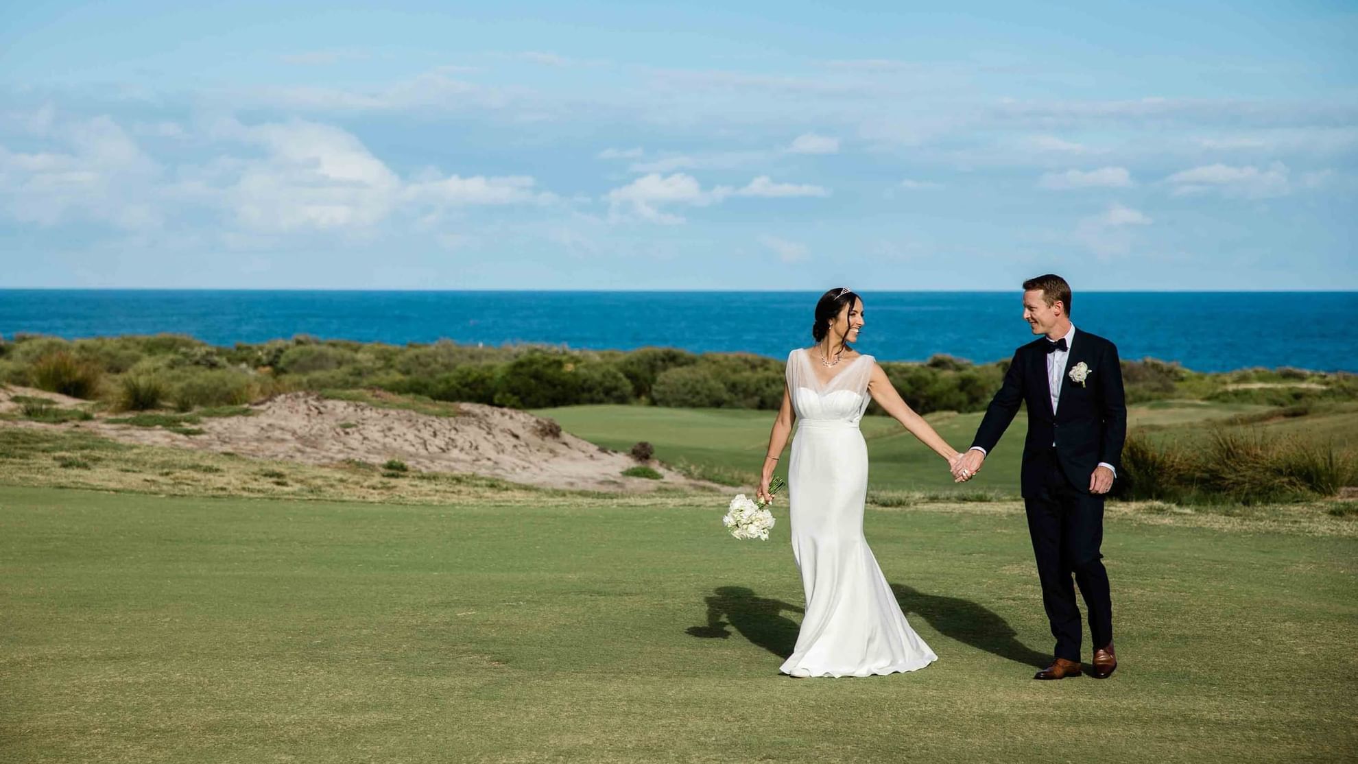 Wedding overlooking central coast beach