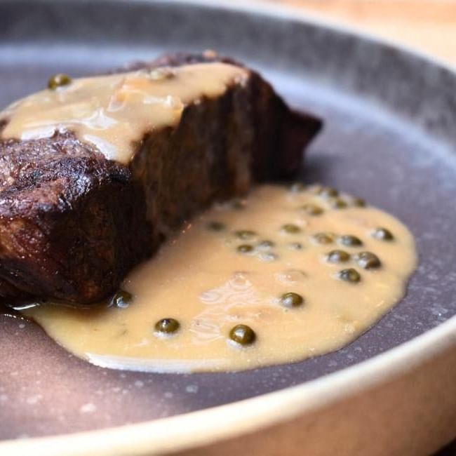 Peppercorn sauce on steak one of the most traditional steak sauces