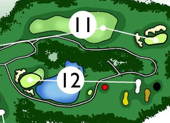 Sketch of 11th & 12th holes of a golf course at Chatrium Resort