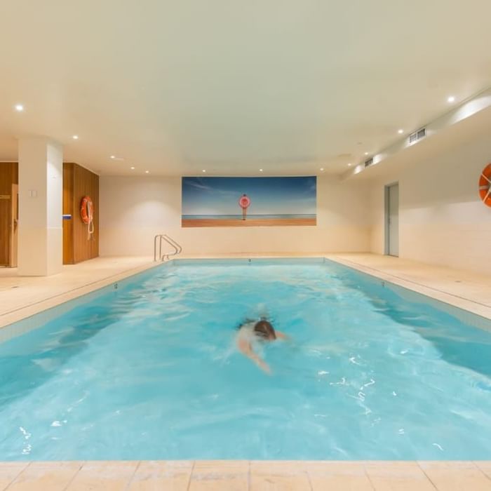 Indoor swimming pool area at Novotel Glen Waverley