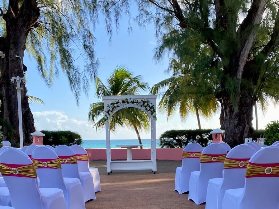 Beachfront Venue Ceremony Set Up 