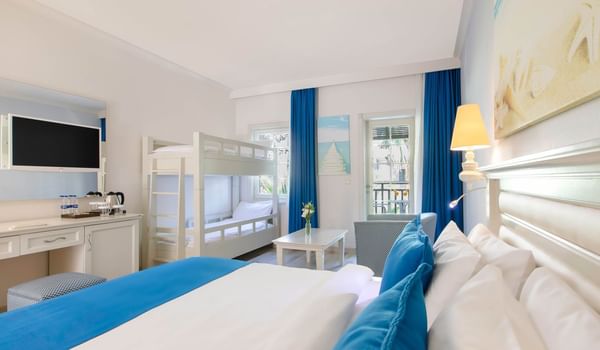 Interior of the Standard Bunkbed bedroom at Bodrum Imperial 