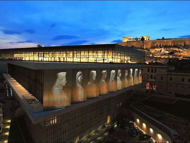 Exterior view of Acropolis Museum near  St. George Lycabettus