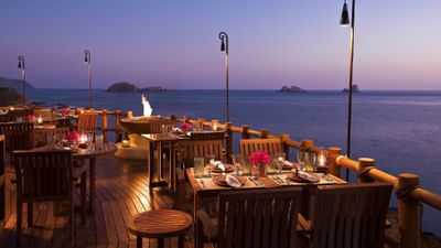 Dining area in The Seafood Market at Cala de Mar