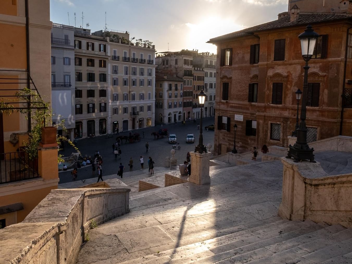 Aerial view of the Piazza di Spagna near Margutta 19