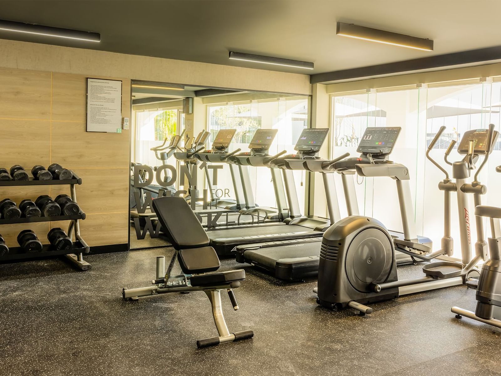 Exercise machines in the Gym at Fiesta Americana Travelty