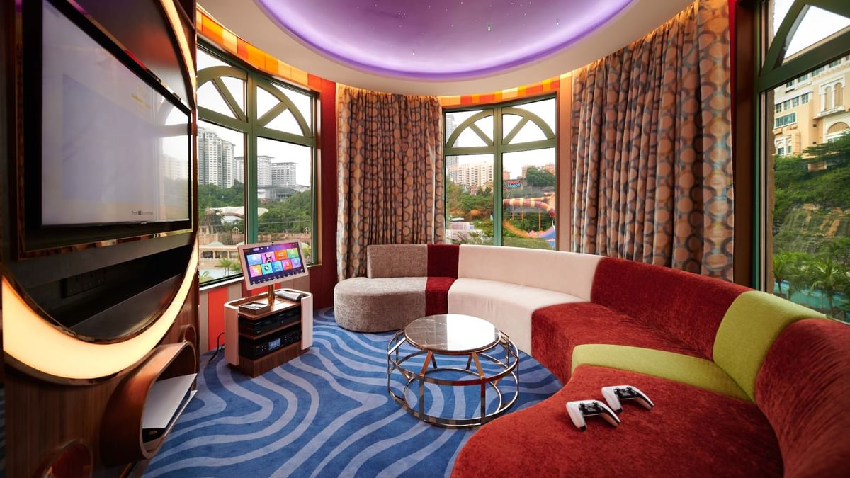 Comfy luxury lounge area in Royal Villa at The Banjaran Hotsprings Retreat