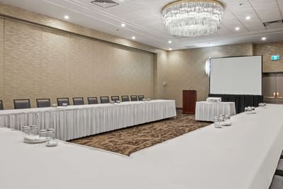 U-shaped conference table in a hall at Best Western Premier
