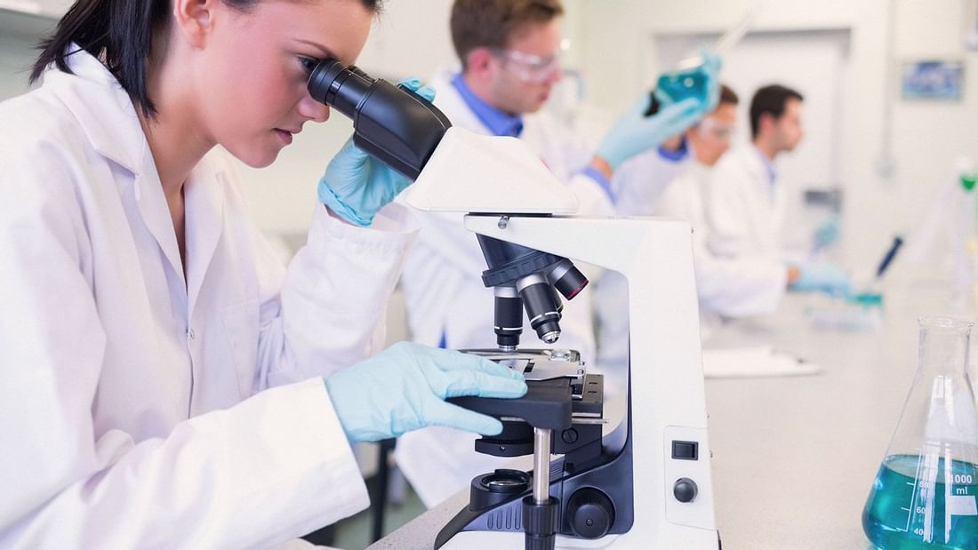 University students on microscopes near Sunway Hotel Pyramid