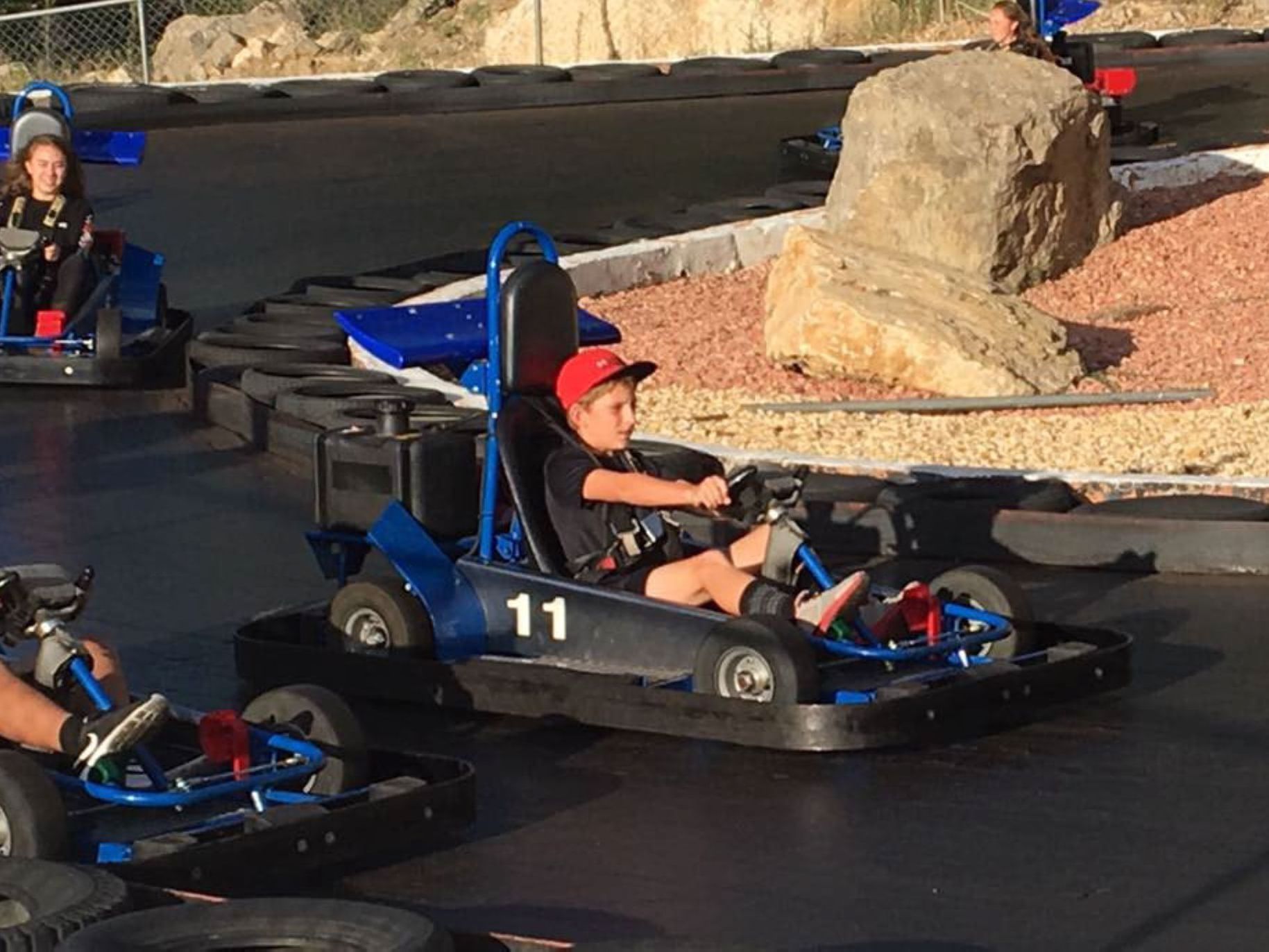 Go kart riding at Family Fun Center near MCM Elegante Ruidoso