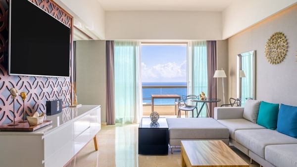 Tierra Suite's living room area at Live Aqua Beach Resort