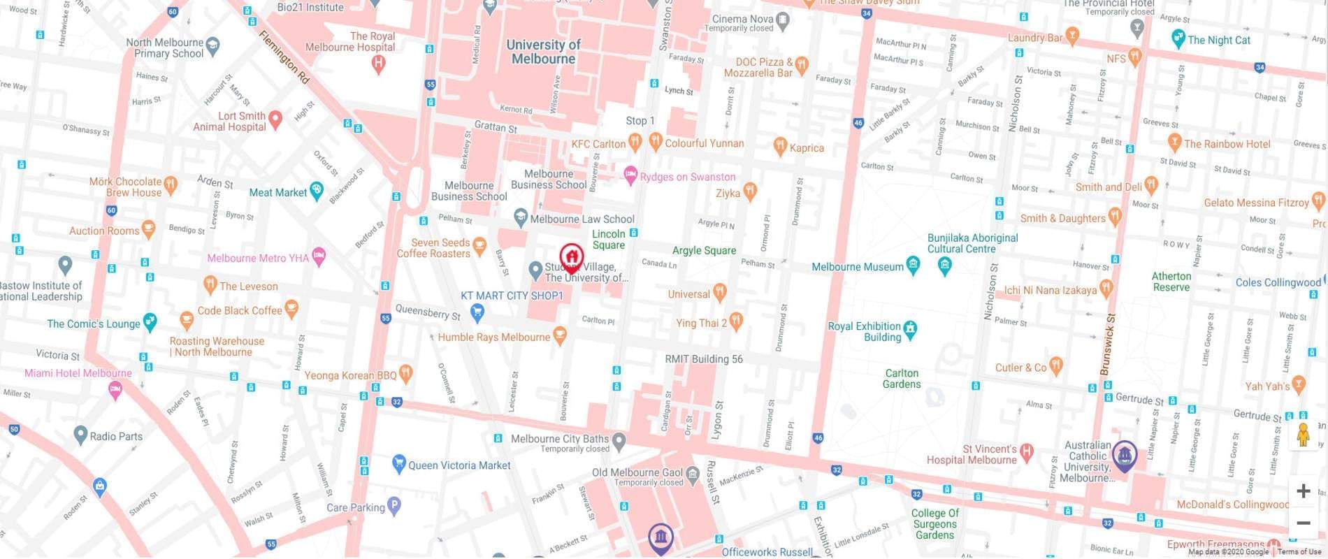 Student Living D1 Map