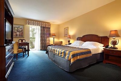 King bed & desk in Superior Room at Trianon Bonita Bay