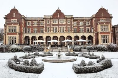 Twixmas Breaks in Berkshire featuring snow in grounds of Easthampstead Park in Wokingham