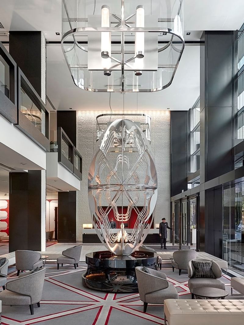 Ground floor lobby lounge at Crown Promenade Melbourne