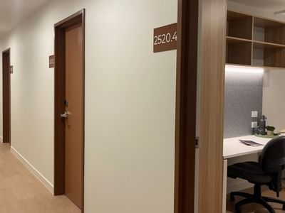 Interior hallway view of a Multishare 4 Bedroom Twin Share Apartment at UniLodge Brisbane City