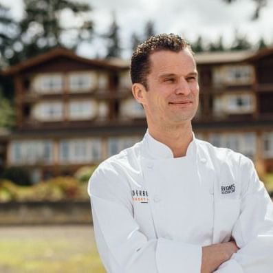 Portrait of Ben Jones as Executive Chef at Alderbrook Resort