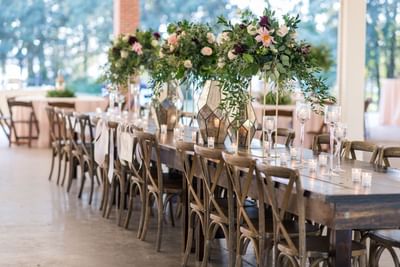 wedding reception setup