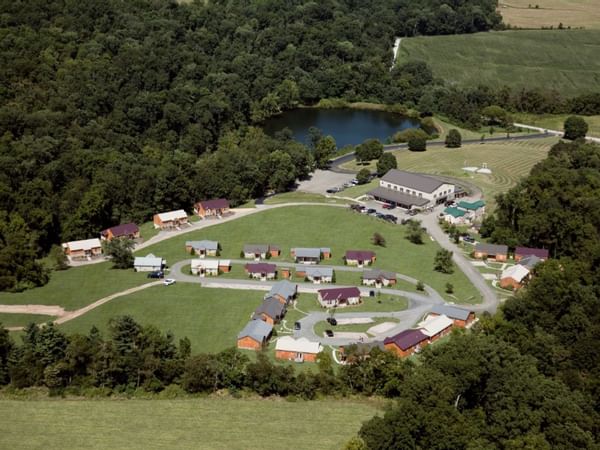 Aerial view of Gettysburg battlefield.