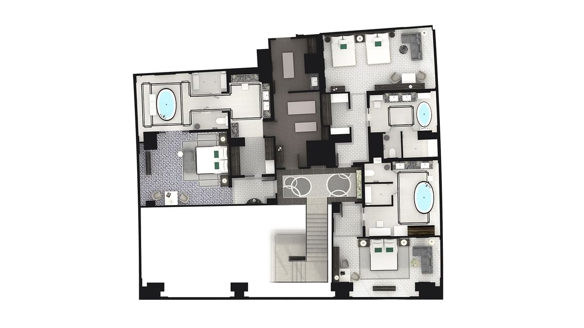 Floor plan of Presidential Villa at Crown Towers Sydney