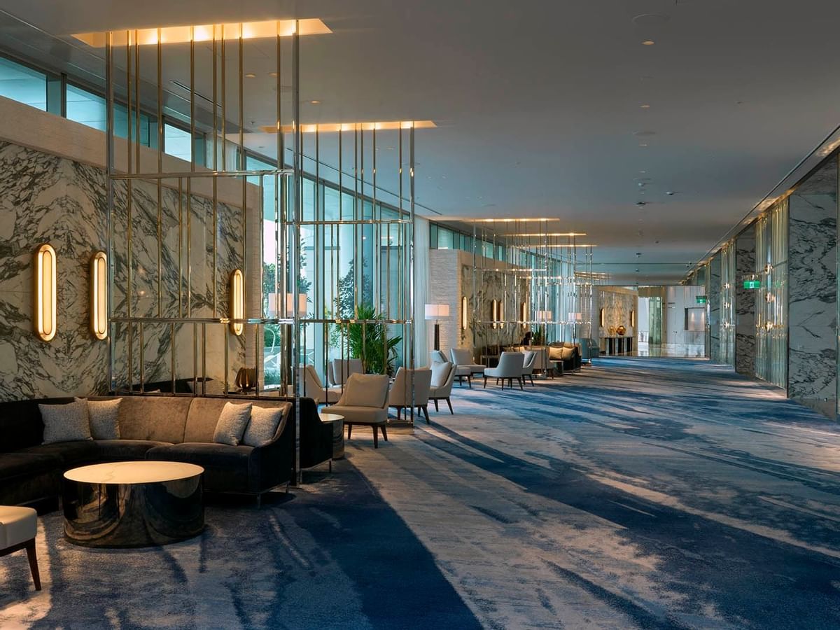 Lounge area in Pearl Ballroom at Crown Towers Sydney