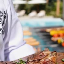 Close-up on Amalfi Barbeque served  at Palazzo Versace Dubai