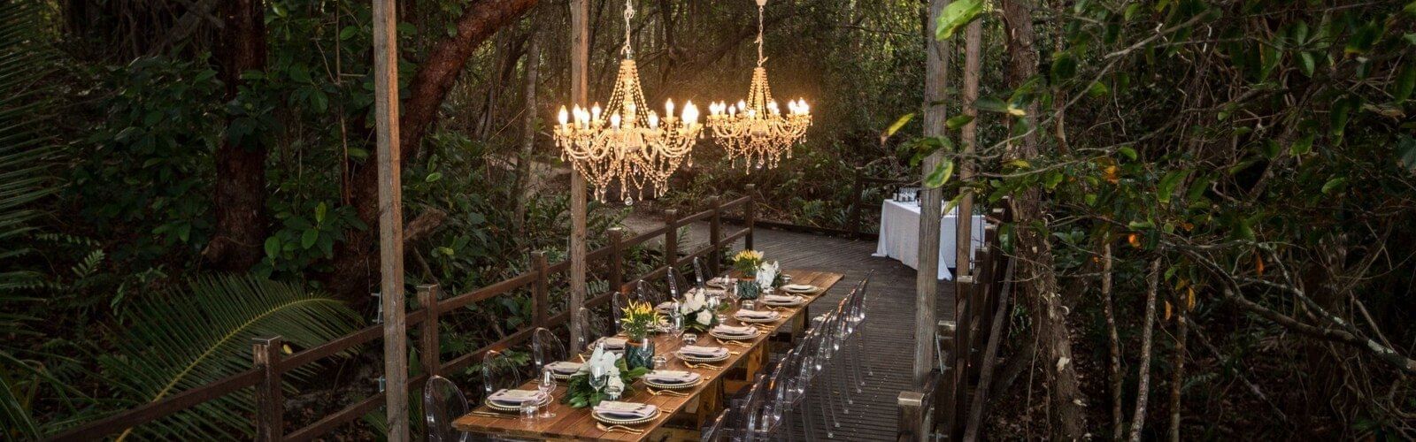 Boardwalk dining table at pullman port douglas sea temple resort and spa