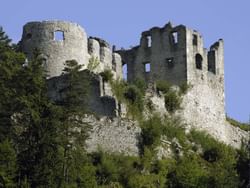 The exterior of Ehrenburg Castle near Liebes Rot Flueh