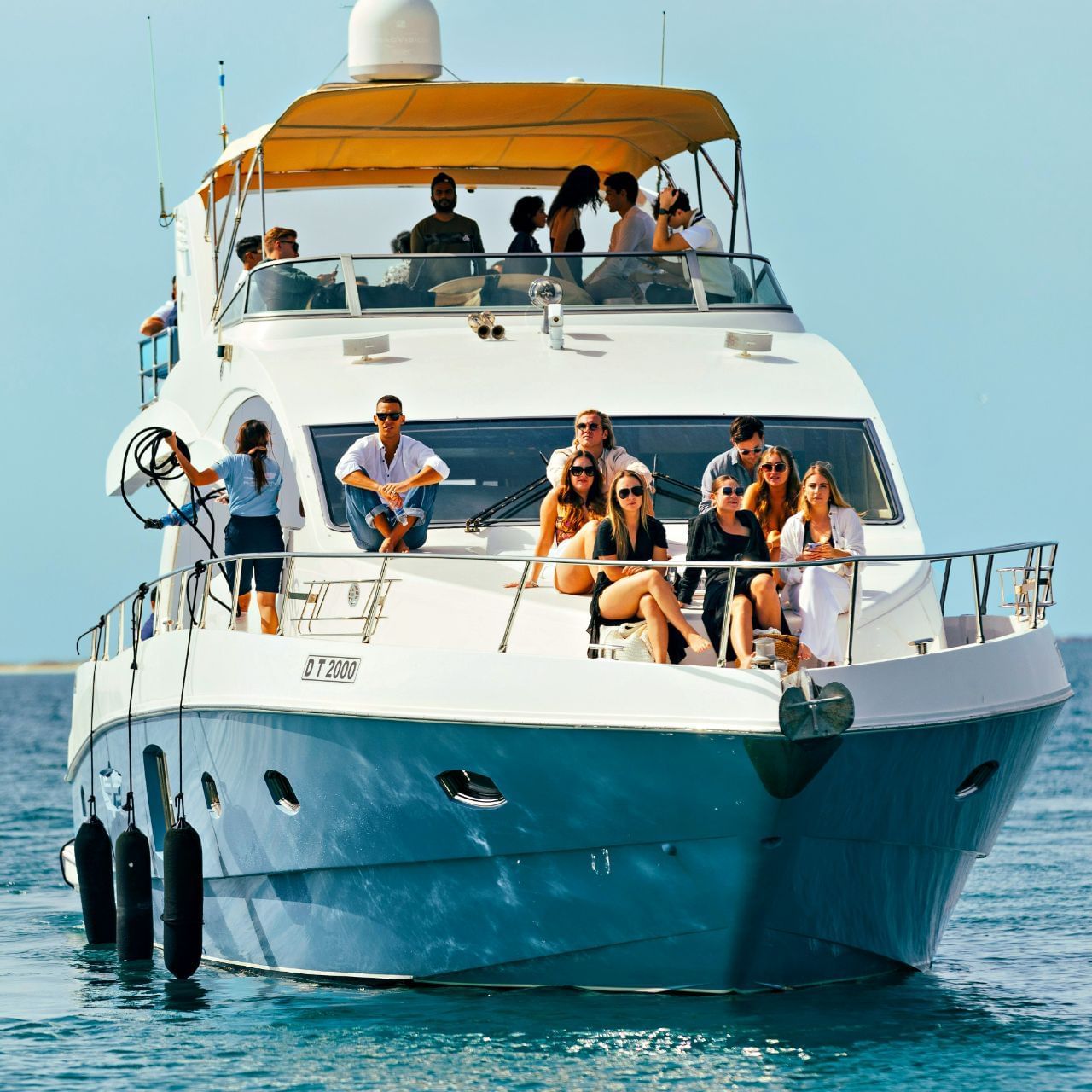 People experiencing & enjoying a cruise on the Yacht on a sunny day at Côte d'Azur Resort