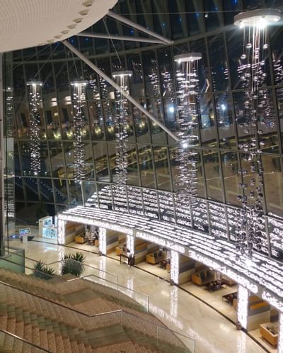 Lobby at The Torch Doha Hotel in Qatar